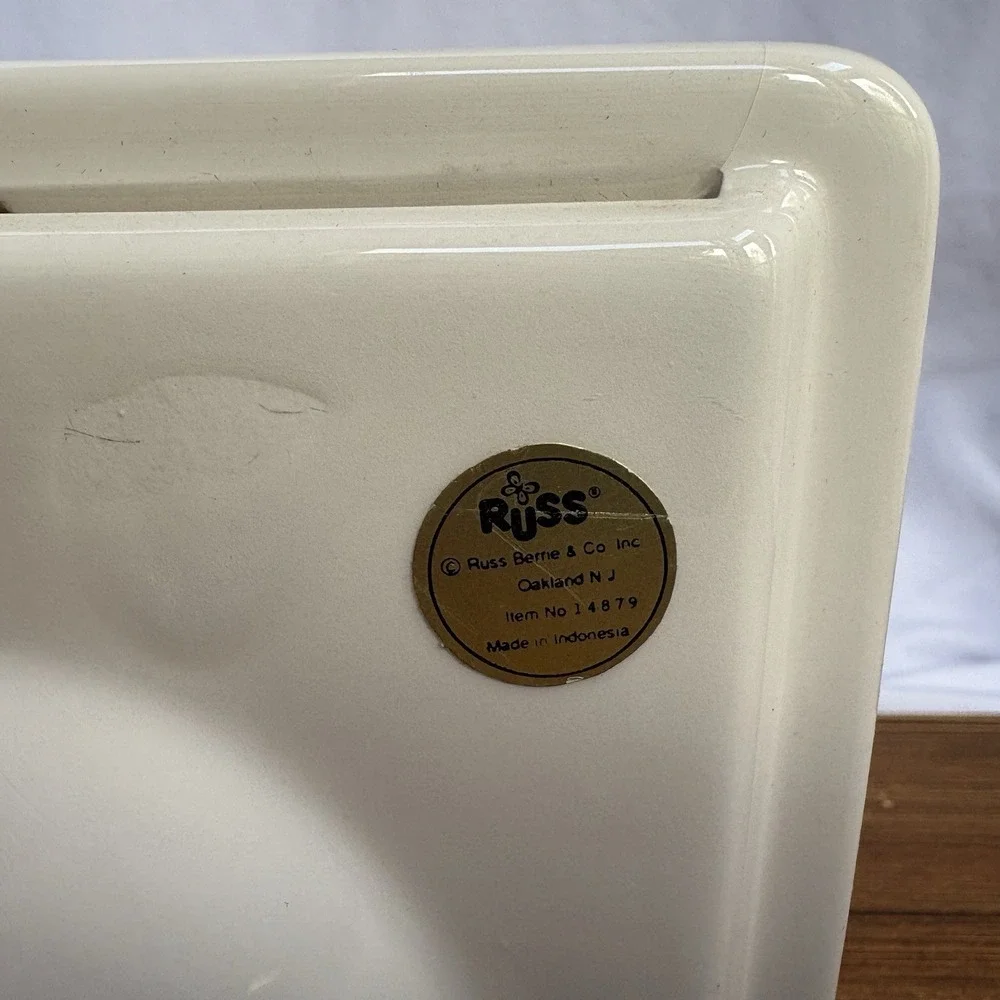 Vintage Russ I Love My Grandpa Ceramic Picture Frame 3.5x5 Hearts Birds